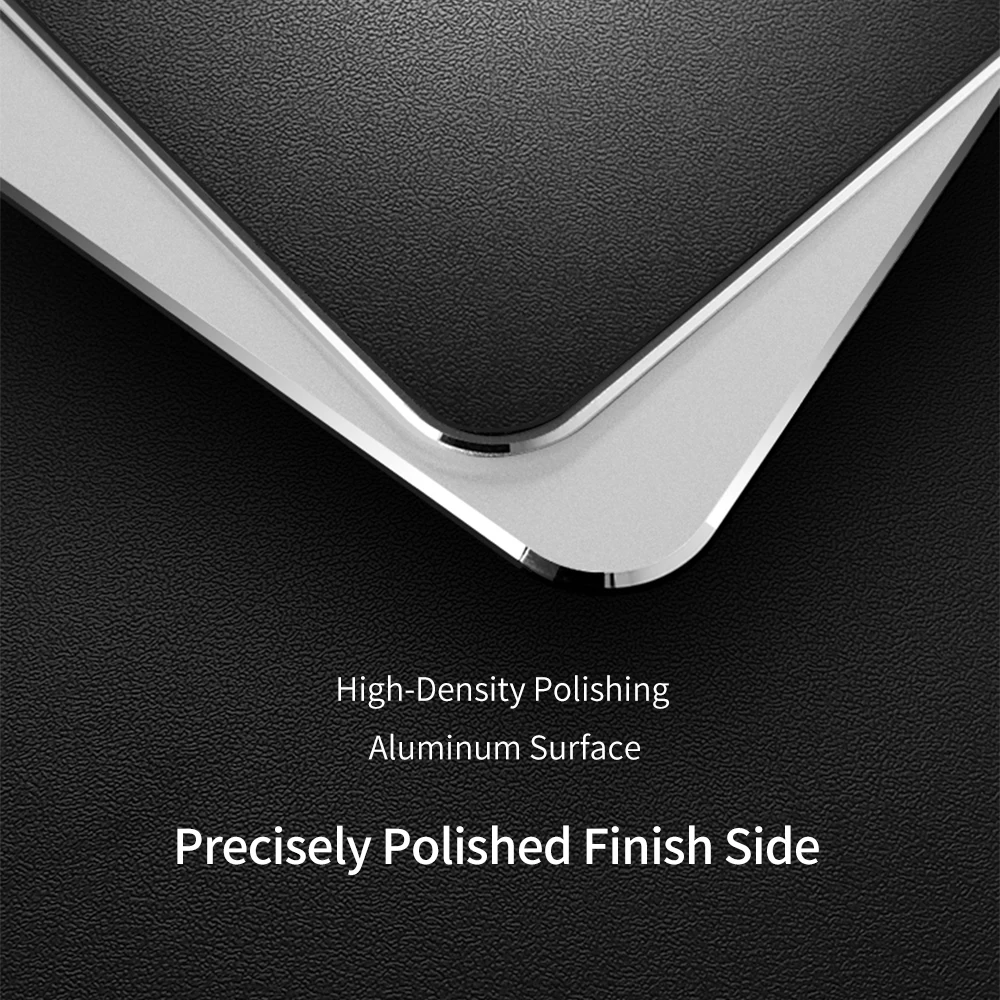 Metal Aluminum Mouse Pad Mat Hard Smooth Magic Thin Mousead Double Side Waterproof Fast and Accurate Control for Office Home