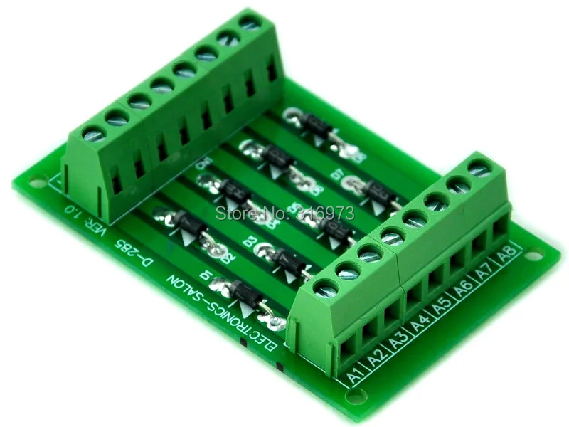 1 Amp 1000V 8 Individual Diode Module Board, 1N4007.