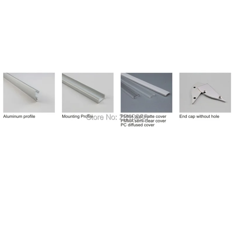 10 X1 M Sets/Lot Wall washer aluminium led profile and Crescentic led channel extrusion for wall decoration lights