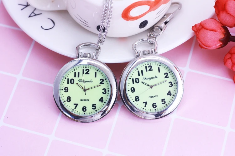 Large Digital Quartz Pocket Watches for Men and Women, Waterproof Electronic Key Chain Clock Gift for Father, Husband, Students,