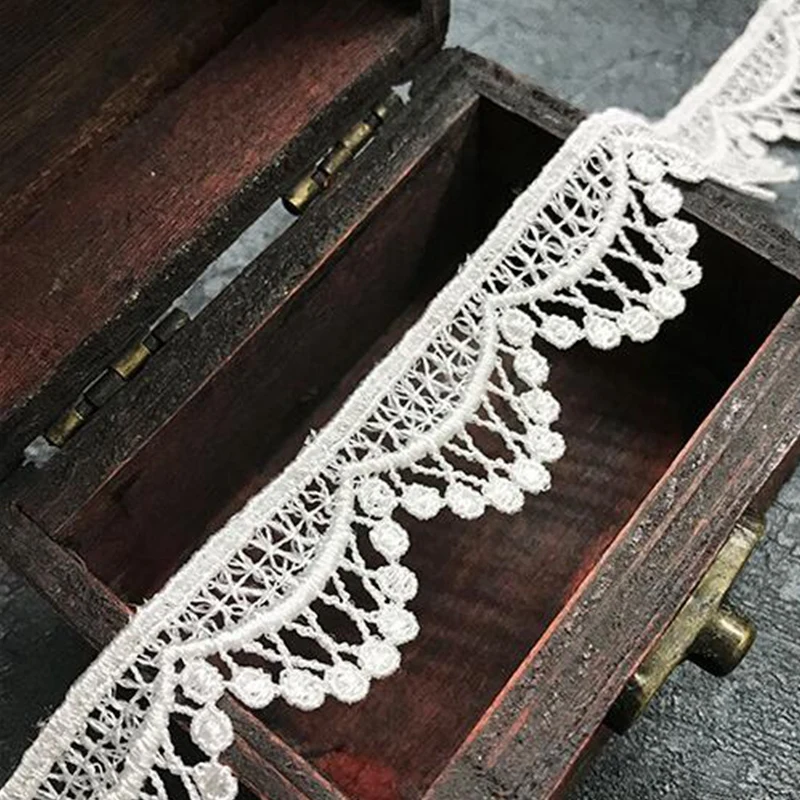 Garniture en dentelle croisée de bosse pour robe de mariée, artisanat de couture, rideau, patchwork de scrapbooking, appliques de garnitures de ruban pour enfant, 2 mètres