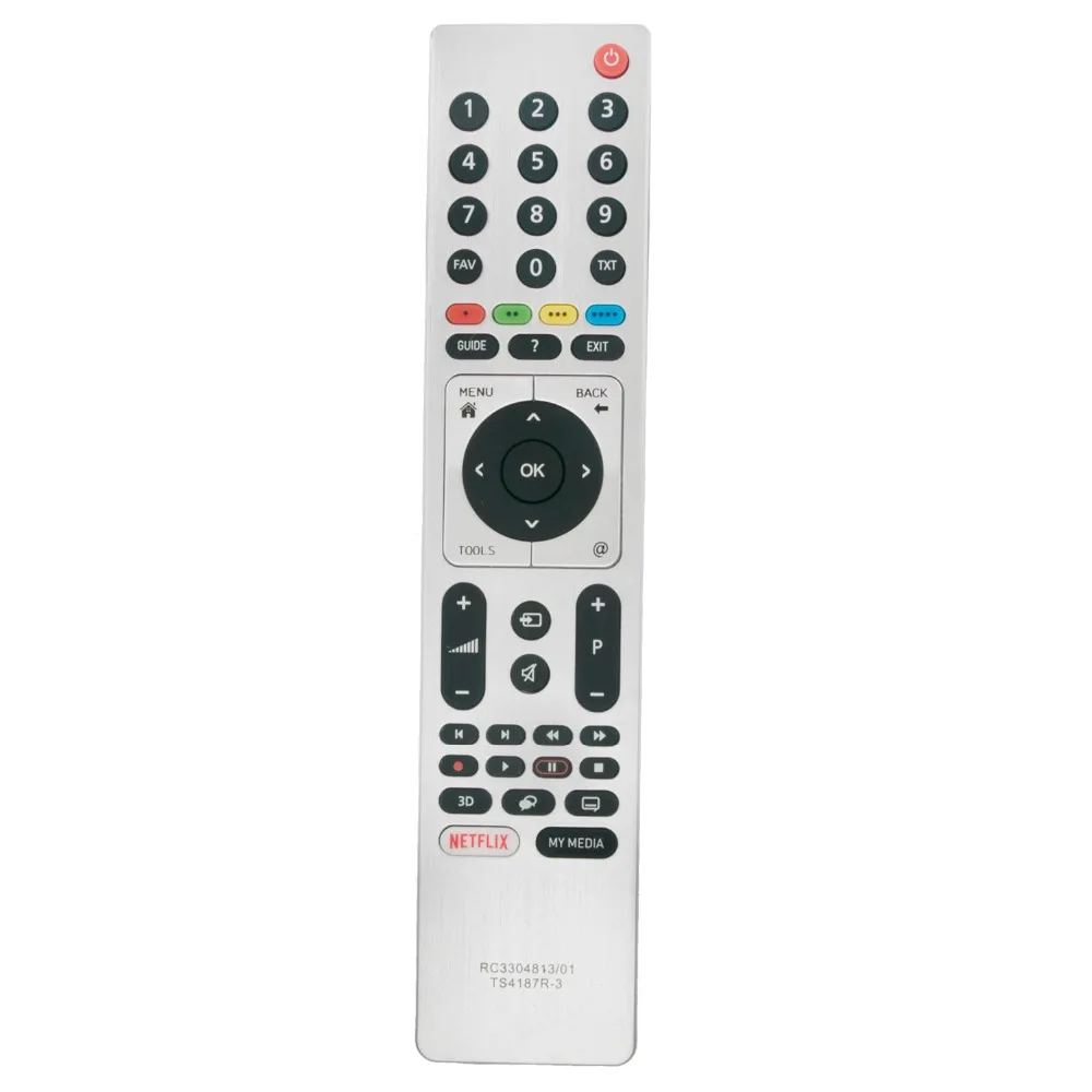 Mới Điều Khiển Từ Xa RC3304813/01 TS4187R-3 Phù Hợp Với Grundig 3D LED LCD HD NETFLIX Tivi 3D49VLE8510WL 55VLX8590