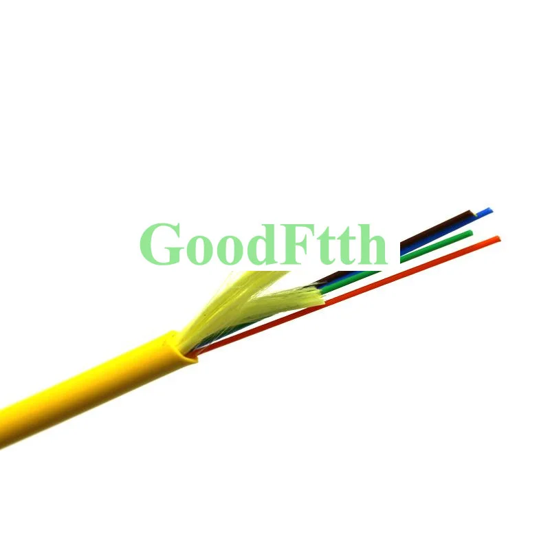 

Indoor Optic Cable SM G652D 4 Cores Yellow PVC 5mm GoodFtth 1km 1.5km 2km 2.5km 3km