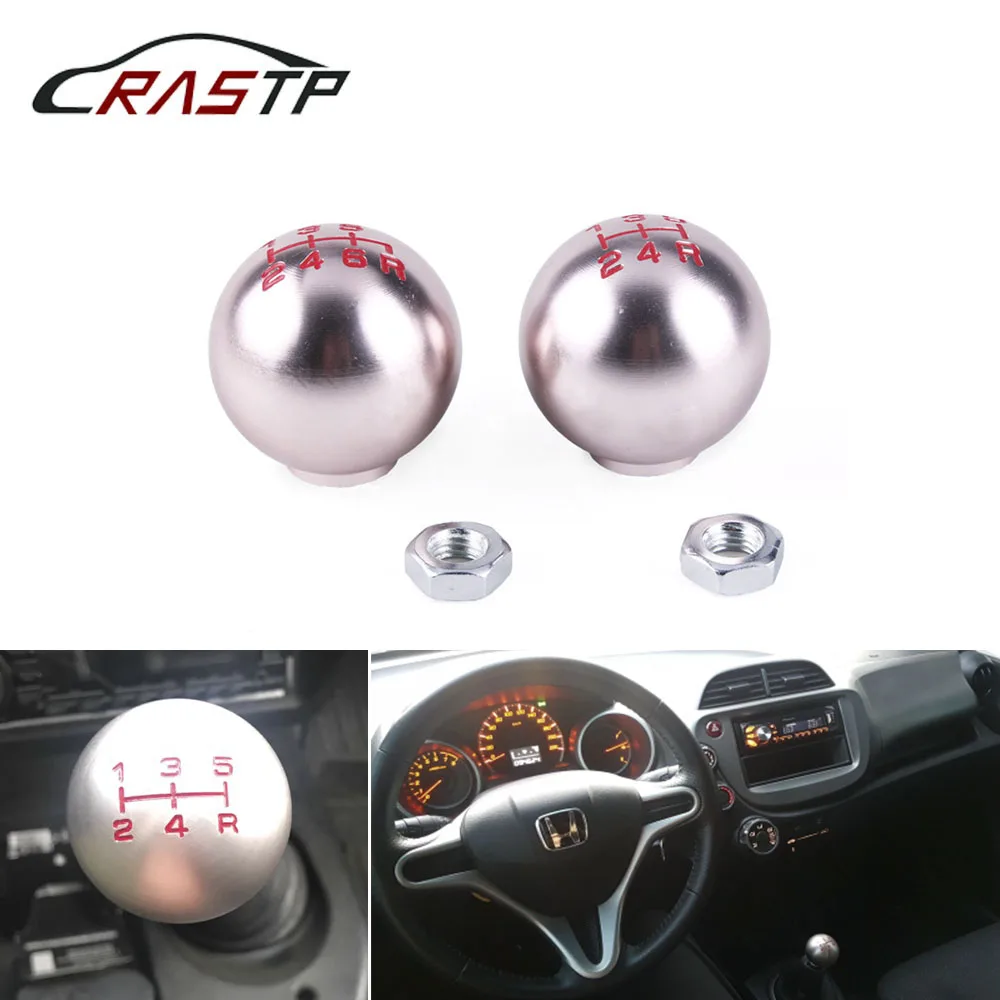 

RASTP-Fashion Design 1Pcs 5 Speed/6 Speed Aluminum Round Gear Shift Knob Manual Transmission with Screw for Honda Civic SFN052