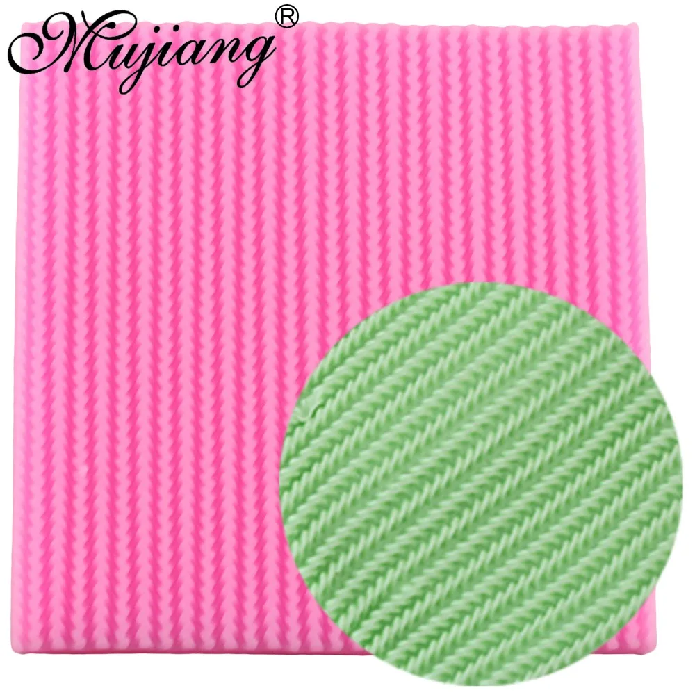 Mujiang Knitting Texture Cake Border Silicone Mold Cupcake Fondant Cake Decorating Tools DIY Sugar Paste Baby Clothes Lace Mats