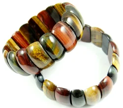 Natural Stone Tiger eye Unakite agates Quartz crystal bead bracelet DIY jewelry energy Bangles Stretch Chain bracelets for women