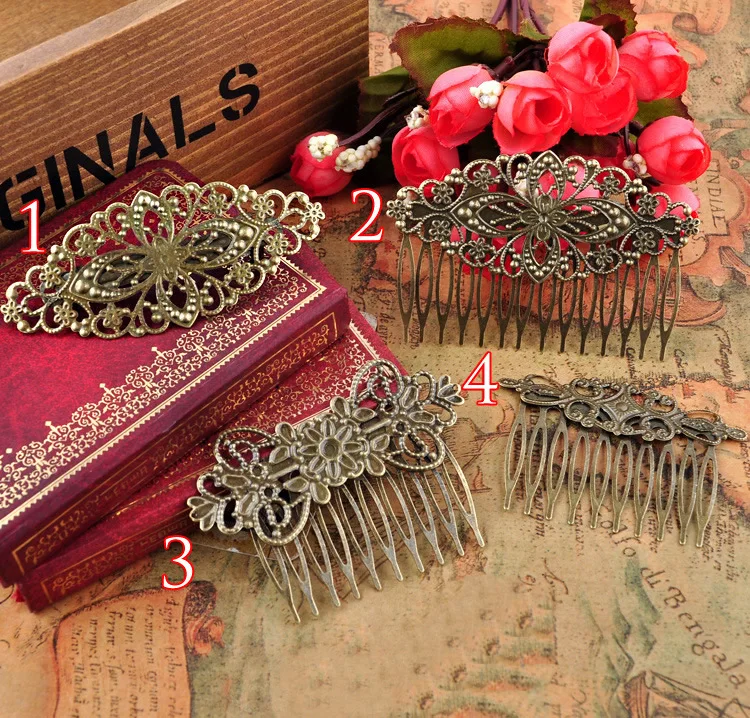 Antyczny brąz dziecko spinka do włosów akcesoria dla kobiet Hairgrips Barrettes głowy spinki biżuteria 1PC K05028