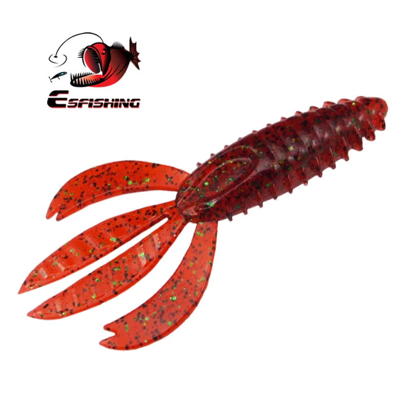 ESFISHING Fishing Soft Lures Skeet Pit Boss 5pcs 110mm Pesca Isca Artificial Silicone Bait Crawfish For Bass