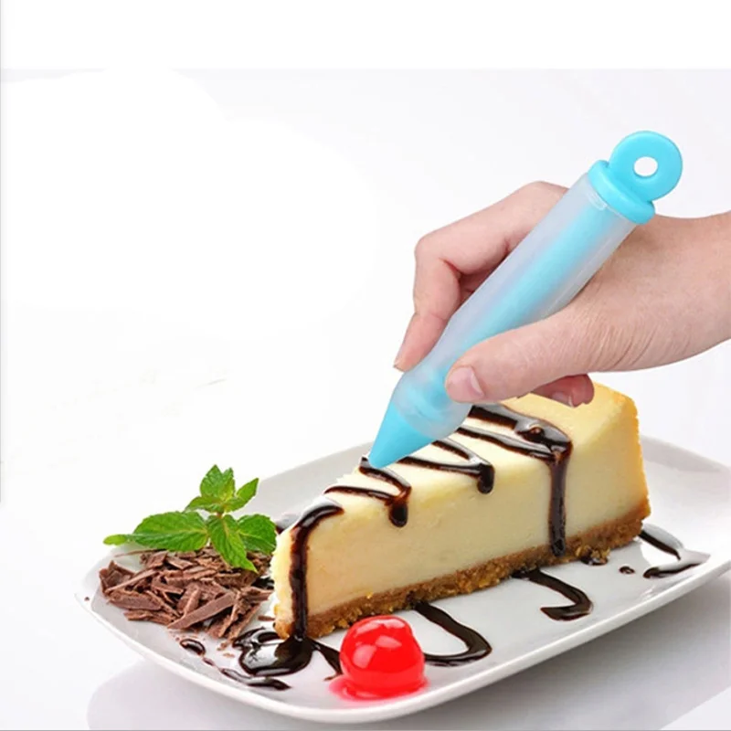 Cake Pastry Cookie Icing Decorating Syringe Cream Chocolate Food Writing Pen Silicone Bakeware Spatula Cake Decorating Tools