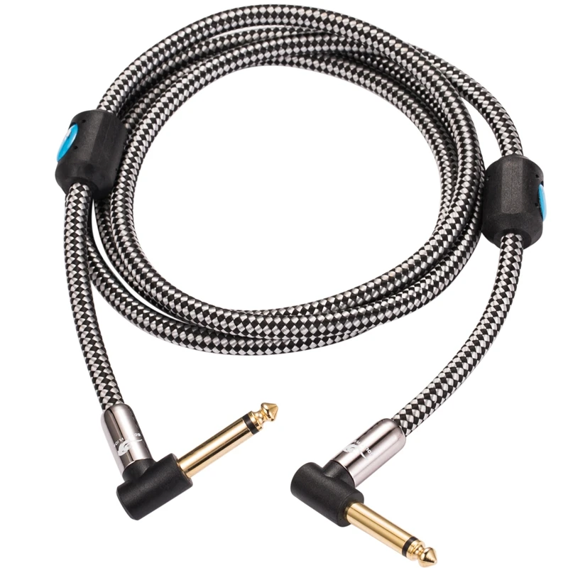 HIfi Audio Cable MONO 6.35mm Male to 6.35mm Male for Electric Organ Guitar Angle 1/4 Inch TS Jack to Jack Cable 1M 2M 3M 5M 8M