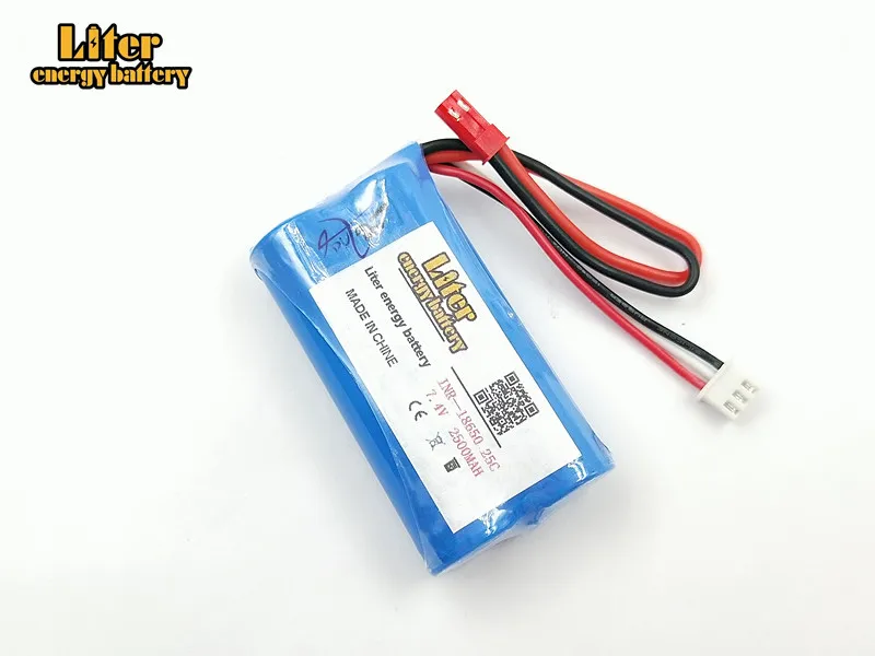 7.4V 2500mAH Wholesale Li-po Lipo Batery 2S remote control helicopter 7.4 V 2500 mAH Lipo battery 25C 18650 Toy Battery