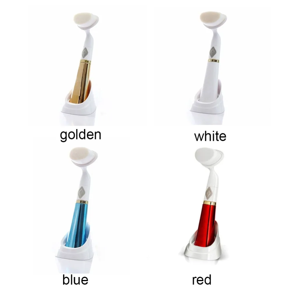 Ultrasonic Face Brush Eletrical Facial Cleansing Tool Machine Facial Brush Pore Sonic Cleanser Red Gold Blue White 4 Color