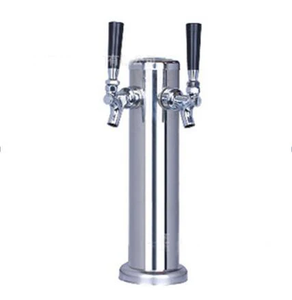 Stainless Steel not adjustable beer faucet beer tower set, 2 holes beer column set kegerator tap homebrew for bar/Restaurant