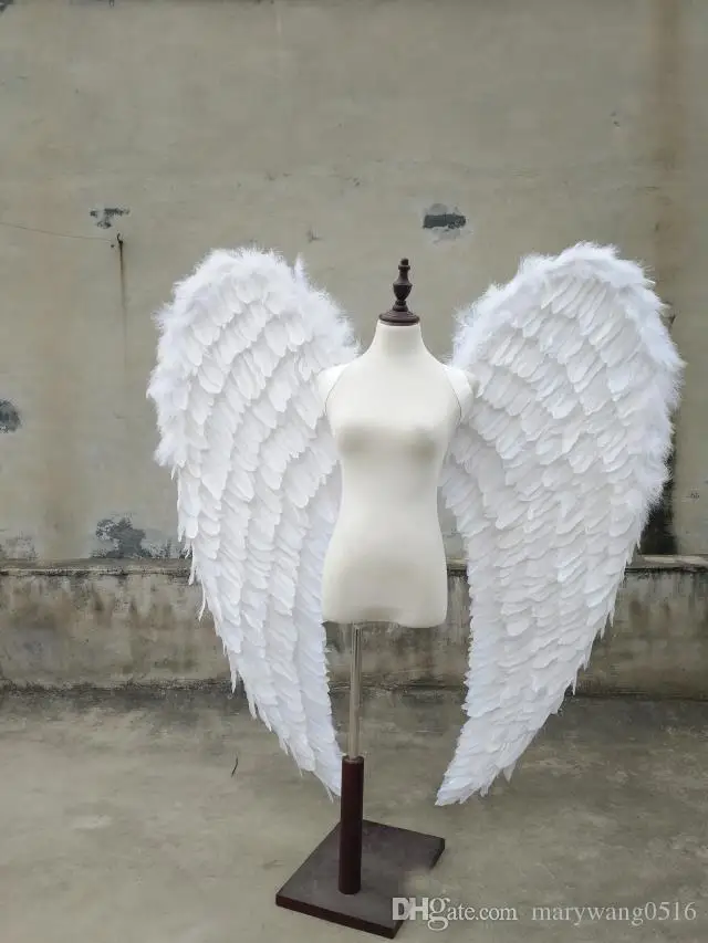 large size beautiful white angel wings Automobile Exhibition stage performance Displays Wedding shooting props pure handmade