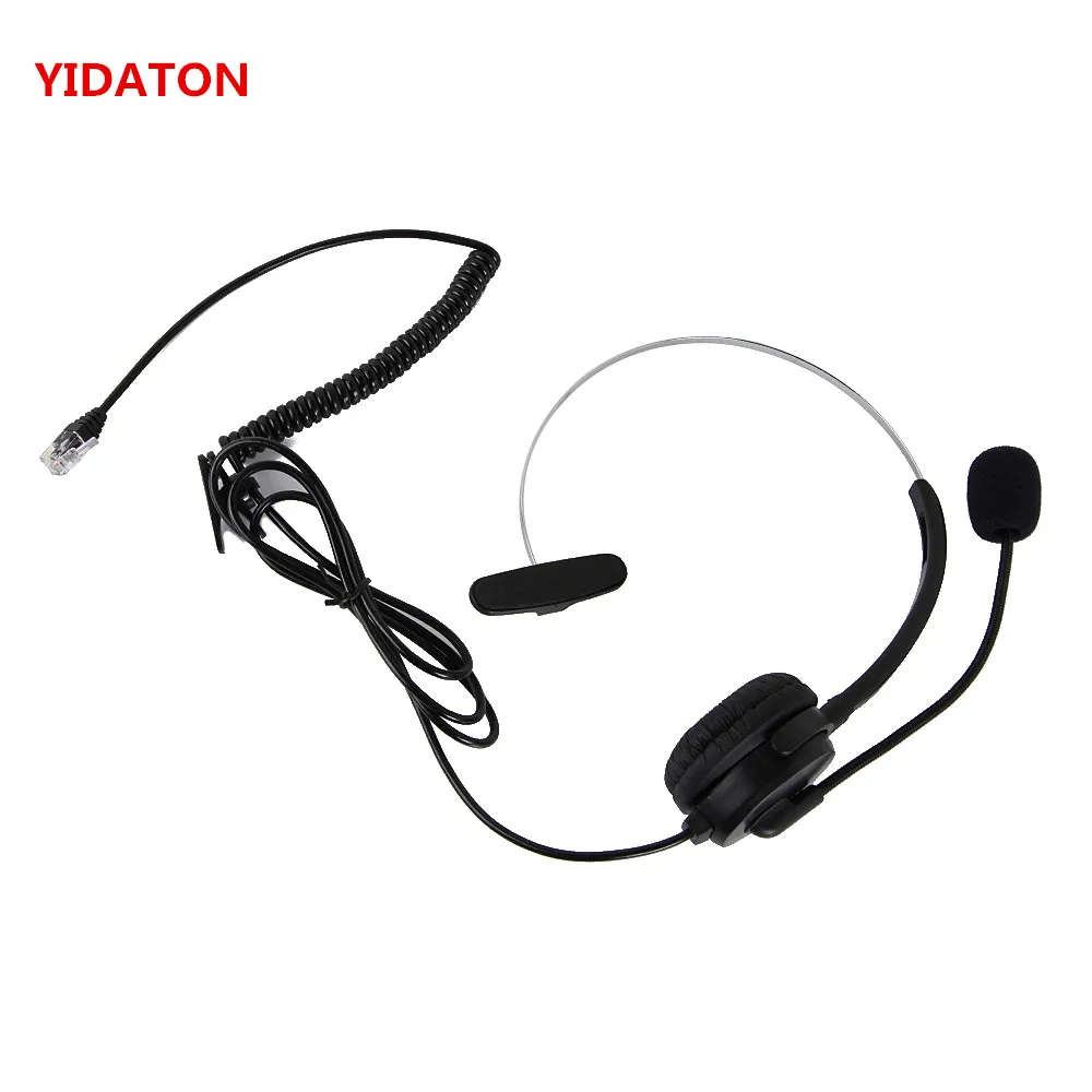 

Call Center Telephone /IP Headset with Adjustable Boom Mic 4-pin RJ9 Modular Connector for 3Com Aastra Alcatel-Lucent