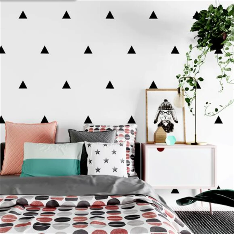 

beibehang Nordic style wallpaper minimalist geometry black and white lattice living room bedroom non-woven background wall paper