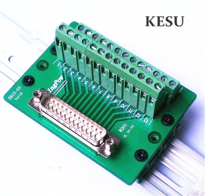 

1pcs/lot 25 pin DB25 25Pin D-SUB Male signals Terminal PCB Breakout Module box Adapter Connector with bracket