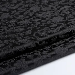 Qualità drago nero tessuto broccato Jacquard abbigliamento Costume patchwork tessuto tenda tappezzeria arredamento Materil decorazioni per la casa 5