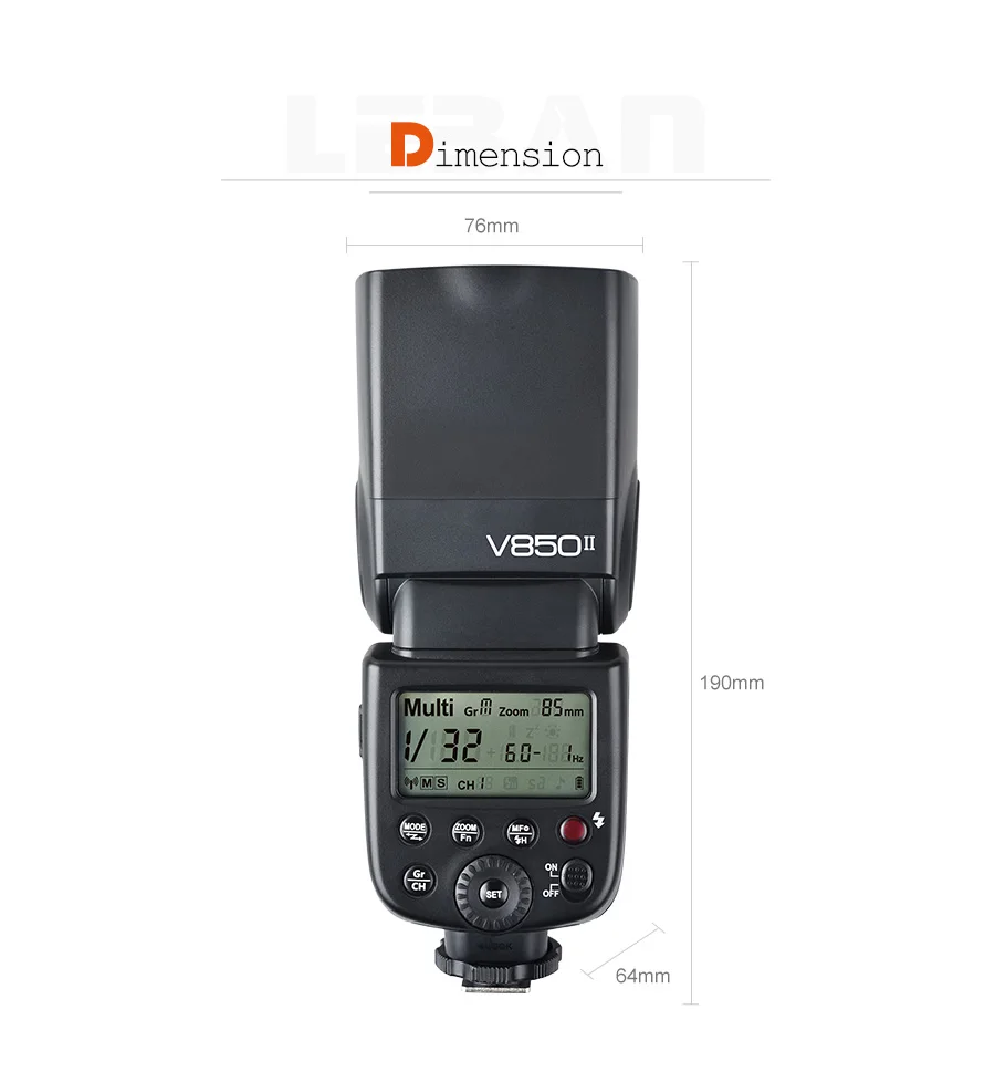 Godox V850II HSS GN60 2.4G Wirless X System Speedlite Flash Light