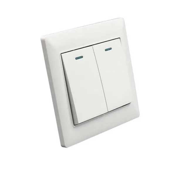 Universal 2key Power lámpara de pared bombilla Placa de luz para panel de botón interruptor + tornillos nuevo
