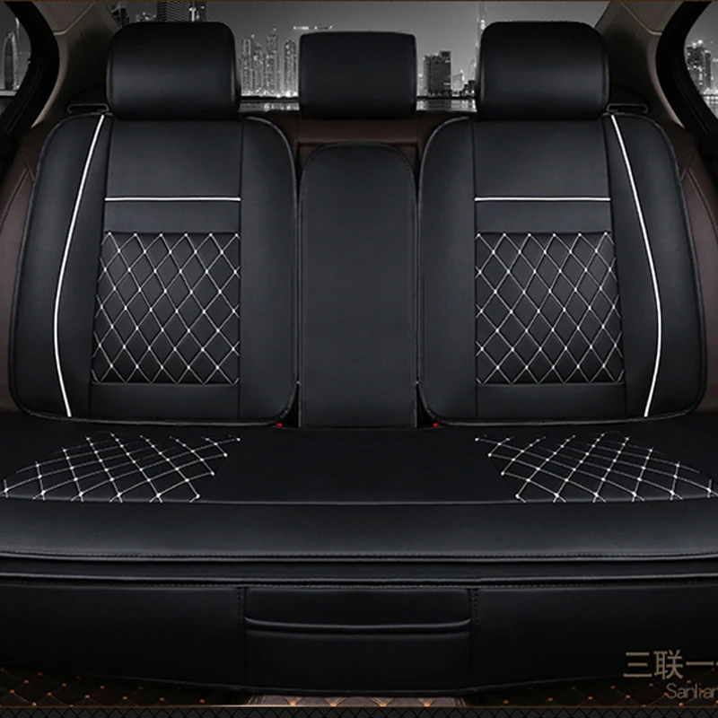 Waterproof Back Rear Car Seat Covers Universal PU Leather Cushion Protector Pad Mat Fit Most Car Accessories Interior