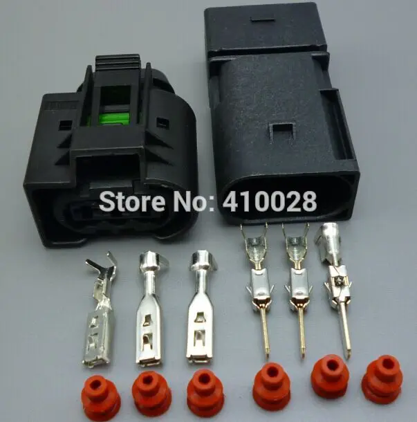 shhworldsea 5/30/100sets 3 Pin 3.5mm Auto electrical connector,3.5mm ABS Sensor plug for BMW  09-4413-91/09441391/09 4413 91