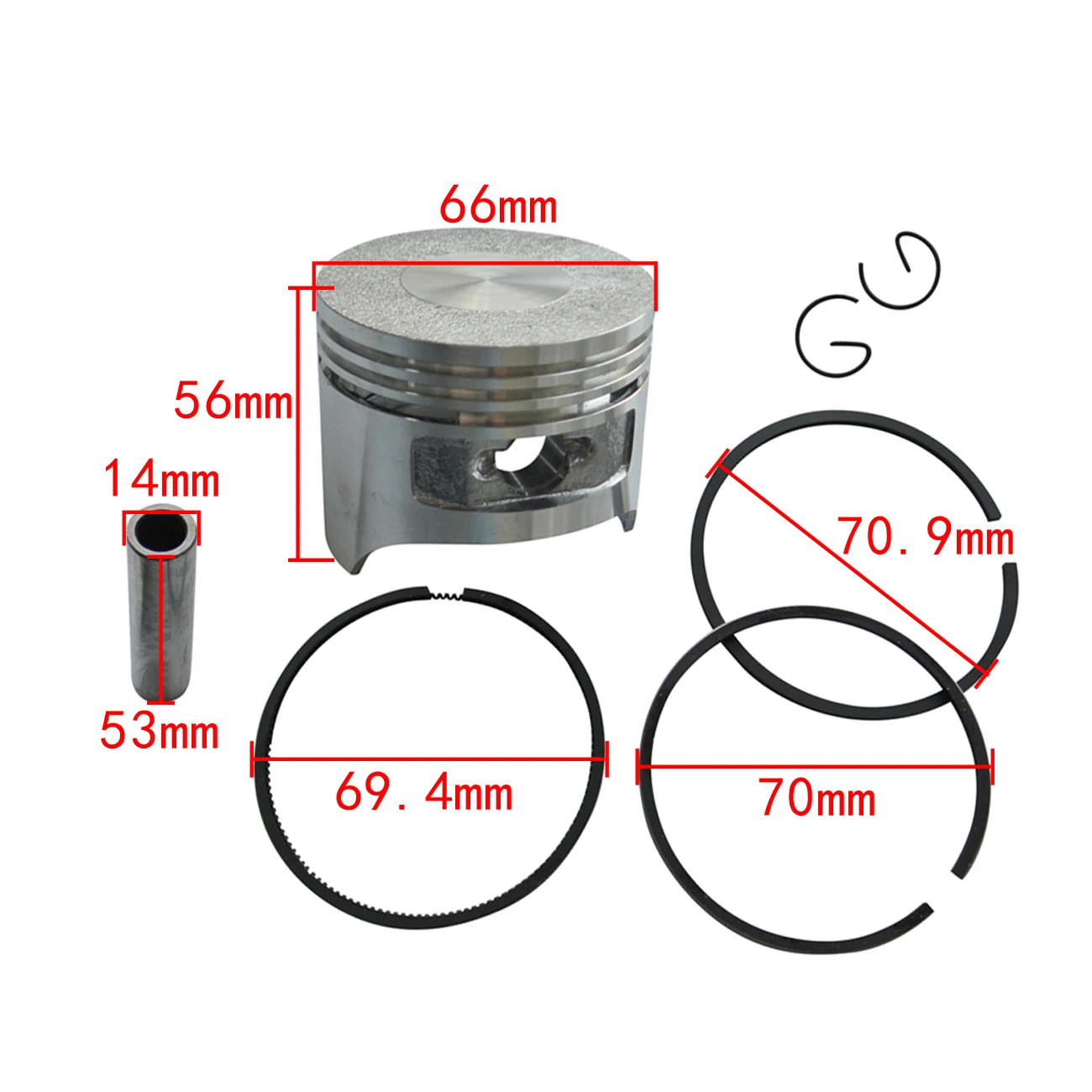 For Honda GX160 5.5 hp Piston Ring FITS 5.5 Hp Engine 13101-ZH8-010 13102-ZH8-010