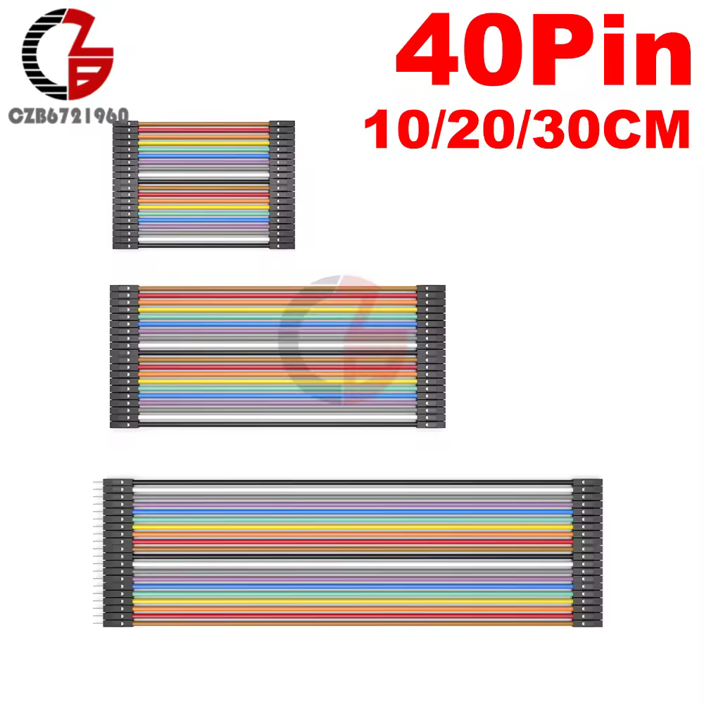 40 פין דופון כבל 10CM 20CM 30CM זכר זכר לנקבה לנקבה דופון קו טיפוס jmper חוט מחבר עבור Arduino DIY