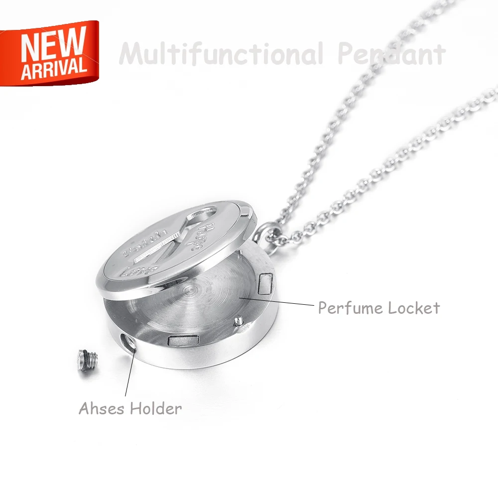 MJX003 New Arrival Muiltfunctional Pendant !!! Faith Love Hope Essential Oil Diffuser Necklace & Cremation Jewelry Keepsake Urn