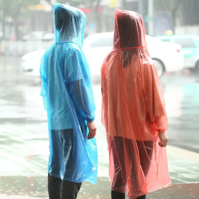 Travel One-time Raincoat Thicken Disposable PP Raincoats Emergency Waterproof Poncho LX6804