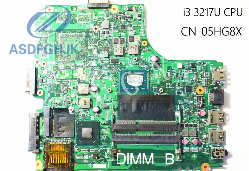 

Laptop Motherboard FOR DELL for Inspiron 14R 3421 5421 motherboard CN-05HG8X 05HG8X 5HG8X I3-3217U DDR3 100% Test OK