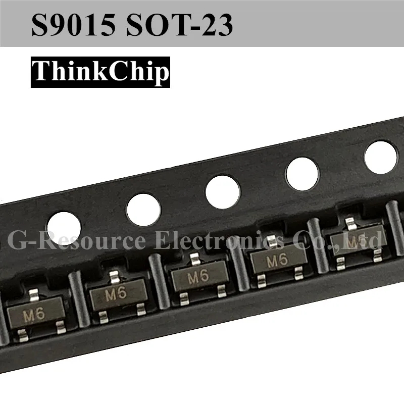 (100 pcs) S9015 9015 SOT-23 SMD Triode PNP signal transistor (Marking M6)