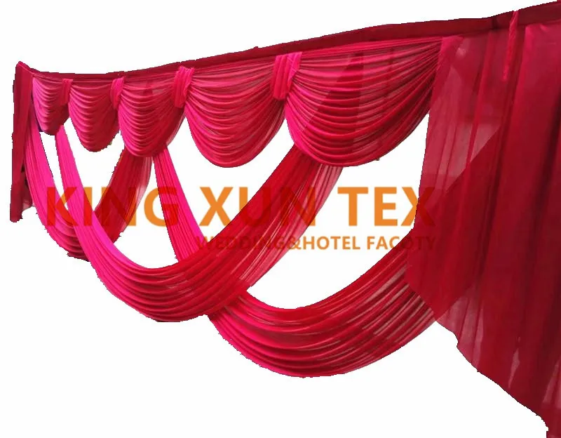 

Colorful Ice Silk Backdrop Swag Drape Valance For Stage Background Backdrops Decoration