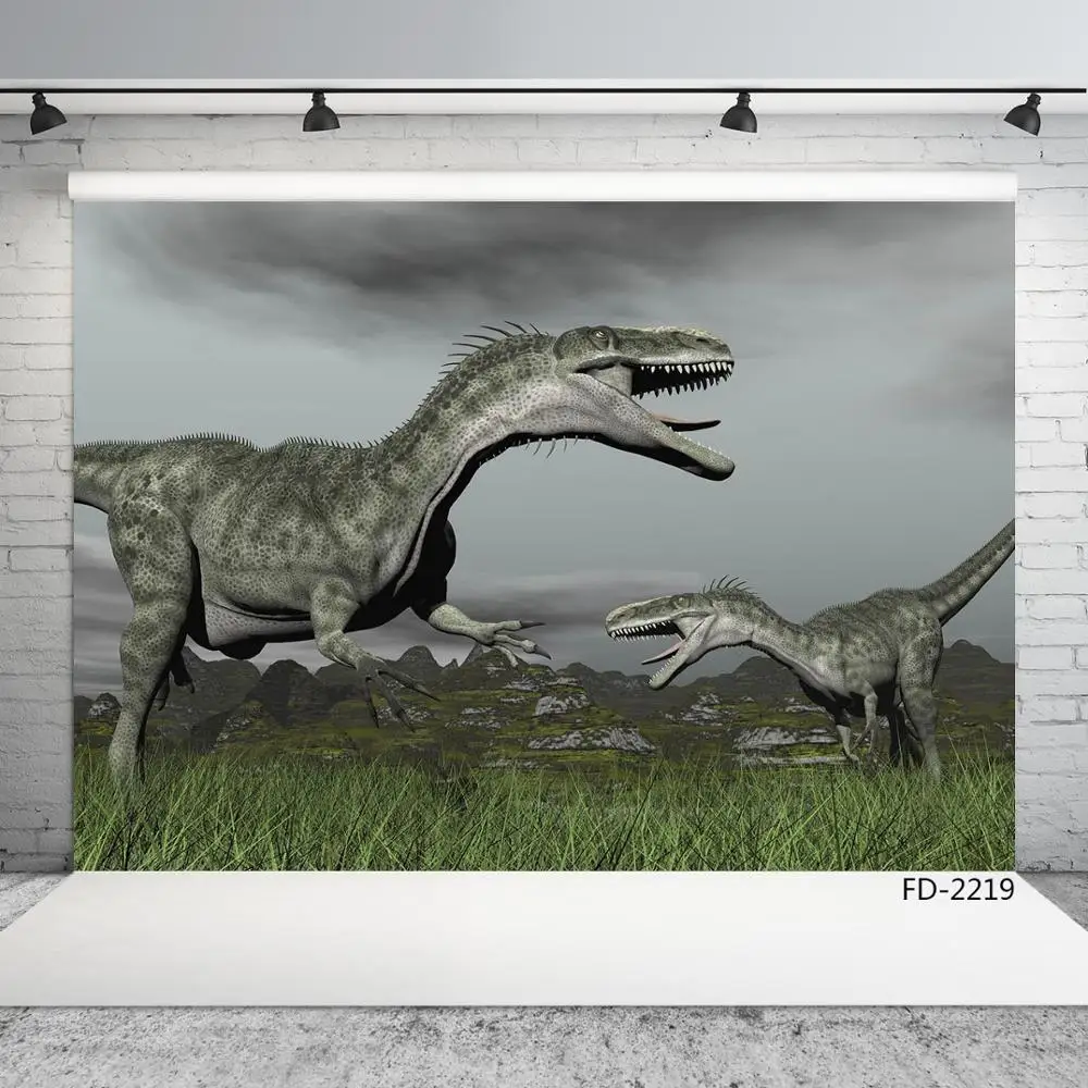 Dinosaur Grassland Photographic Background Vinyl Backdrops Photo Studio for Children Baby Toy Pets Photobooth Camera Photo