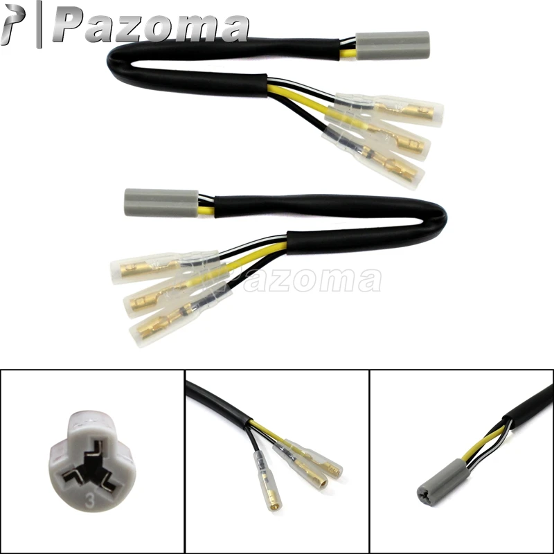 For Yamaha YZF R6 R1 FZ6 FZ-09 FZ1 Turn Signal Wire Adapter Indicator Connectors Cable Lead for Suzuki GSXR 600 750 1000 1300