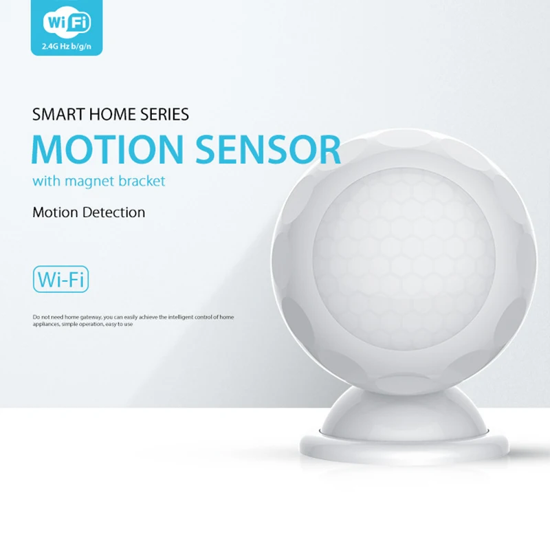 

NEO WiFi New PIR Motion Sensor Mini Shape White Motion Sensor Detector Intelligent Home Alarm System with Magnet Bracket