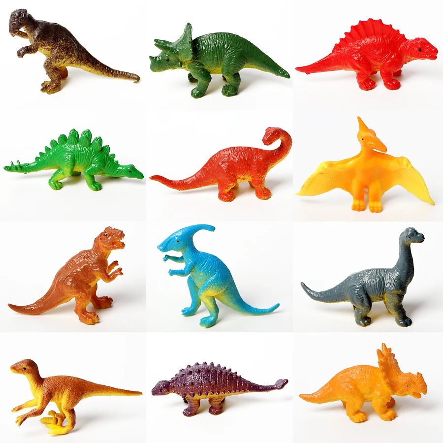 12pcs Plastic Dinosaur Playset,STEM Educational Realistic Dinosaur,Lizard, Tortoise,crocodile Figures for Boys Toddlers