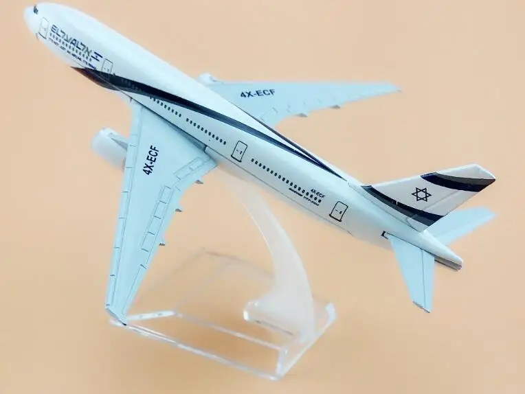 Size 1:400 plane model Boeing 777 Israel aviation aircraft B777 Metal simulation airplane model for kid toys Christmas gift