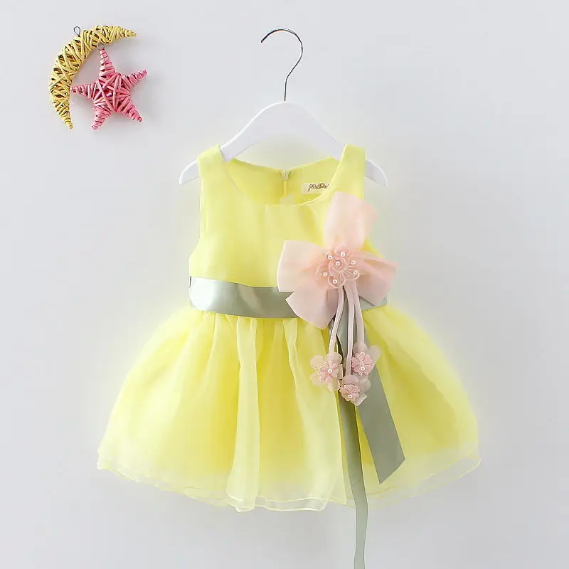 New  Baby Girls Summer Cute flowers Dress Casual Princess Party Tutu Dresses Girl princess dress Child clothes 1-4 years