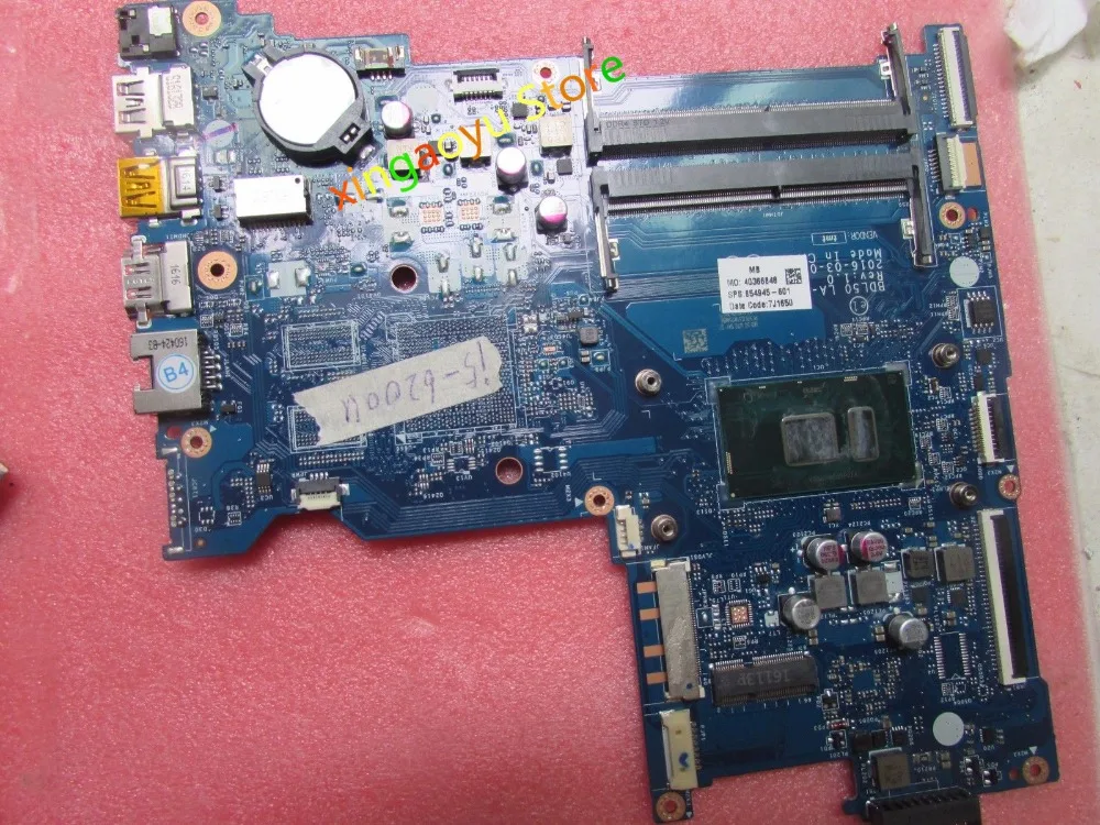 Placa base para ordenador portátil BDL50 LA-D704P para HP 15-AY DDR3L SR2EY i5-6200U prueba de 100% OK