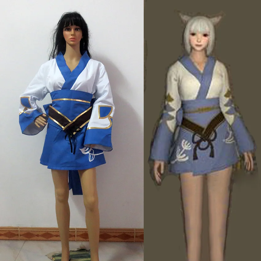 

Final Fantasy XIV Hewlan Kimono Yukata Cosplay Costume Tailor Made Any Size