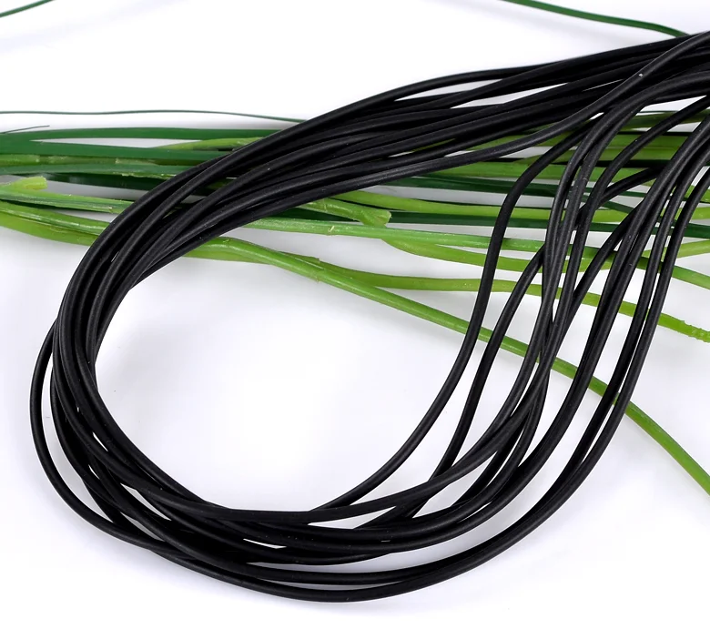 DoreenBeads Cao Su Trang Sức Dây Tròn Đen 2Mm, 10M Chiều Dài (B22142), Nghĩa Ô