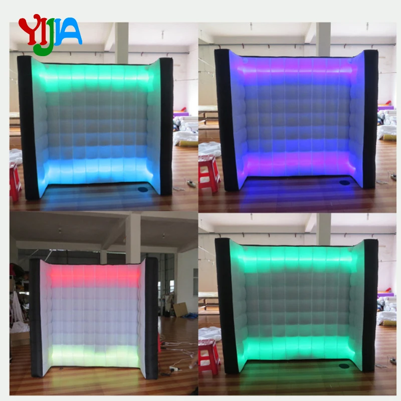 Cute Backdrop Light On Top And Bottom Popular Inflatable Led Wall For Wedding Party