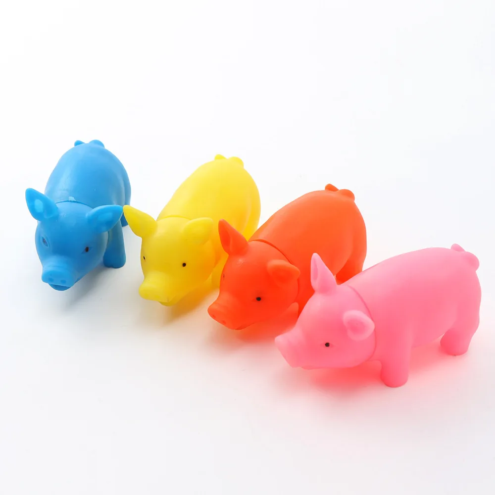 New Cute Dog Toys Screaming Rubber Pig Pet Toys Squeak Squeaker Dog Chew Pet Gift Home Decorations Puppy Toy