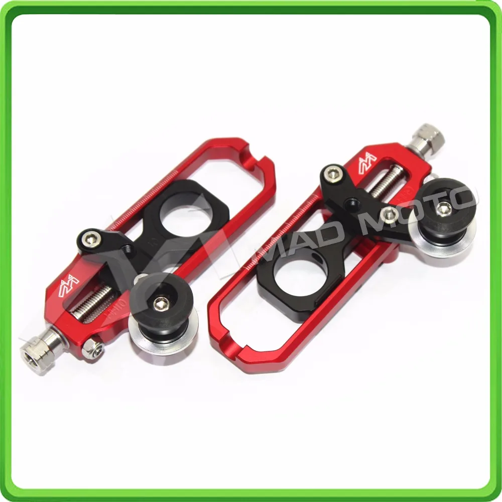 Motorcycle Chain Tensioner Adjuster with spool fit for Honda CBR600RR 2005 2006 2007 2008 2009 2010 CBR 600 RR Red & Black