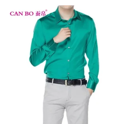 

The new 2024 long sleeve high-grade commercial mulberry silk shirts men's cultivate one's morality shirt male XS - 6 xl