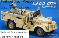 Unpainted Kit 1/35 LRDG Crew without Truck just have 4 man figure Historical  Resin Figure miniature garage kit