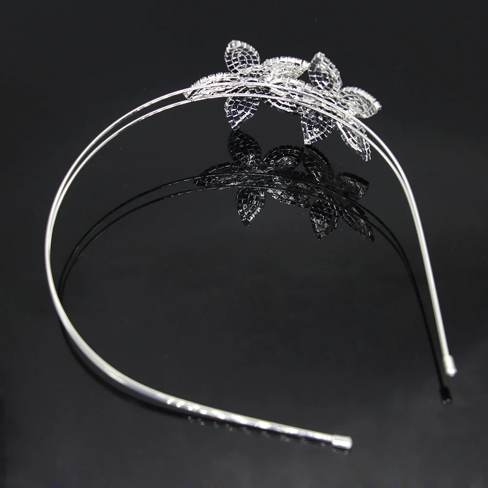 AINAMEISI Bridal Crown Tiaras Wedding Prom Hair Accessories Rhinestones Flower Pattern Girls Hairbands Hair Jewelry Gift