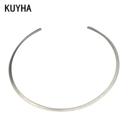 Big Circle Choker Necklace Jewelry European Style Simple Round Choker Statement Jewelry for Women Ladies