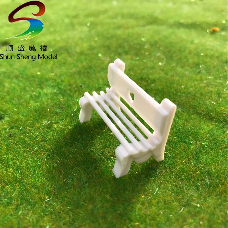 

White Color Chair Scale 1:50-1:150 Sand Construction Scene Model Material Park Chair